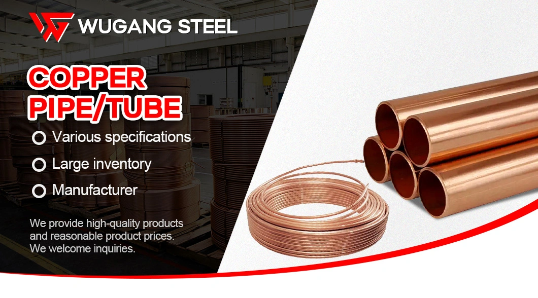 Metal Seamless Tube Straight Pipe /Copper Pipe Od 1/2&quot; 3/4&quot; Copper Round Tubes