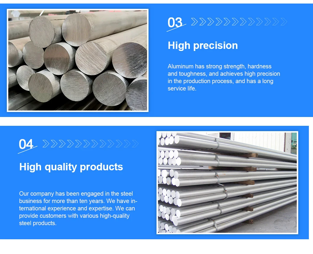 ASTM 4032 4043 2011 2014 2023 2024 2117 2023 2218 Round Alloy Cold Drawn Aluminium Billets Rod Bar Aluminum Round Bar