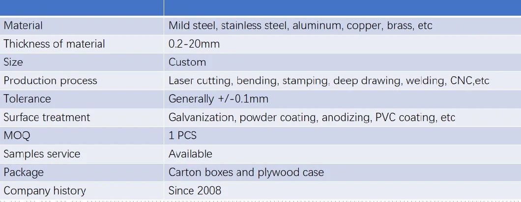 OEM Metal Fabrication Supplier Metal Deep Drawing