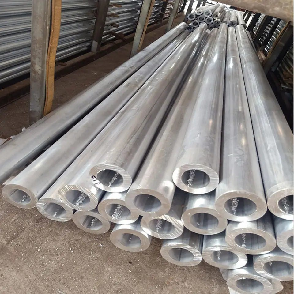 Round Tubing 6063 T5 6061 T6 Aluminum Pipe Tube Anodized Surface Silver Tube