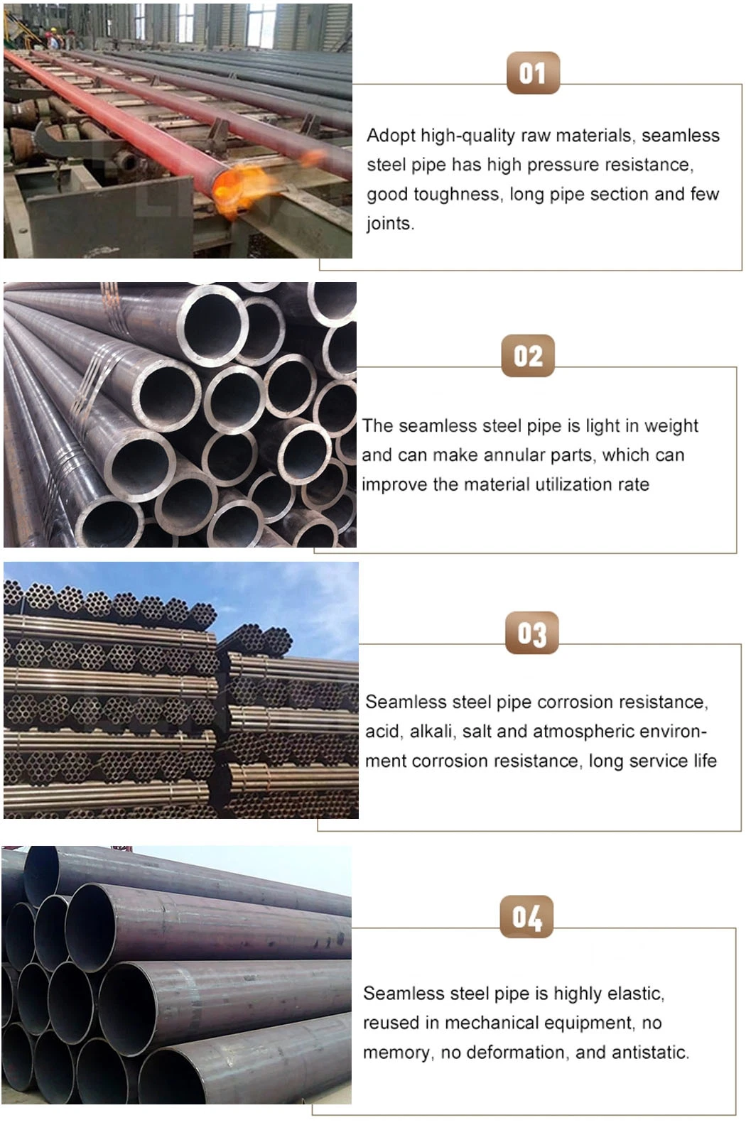 Shandong 8 Inch Carbon Steel Pipe Elbow ASTM A135 Precision Bright Seamless Round Carbon Steel Pipe
