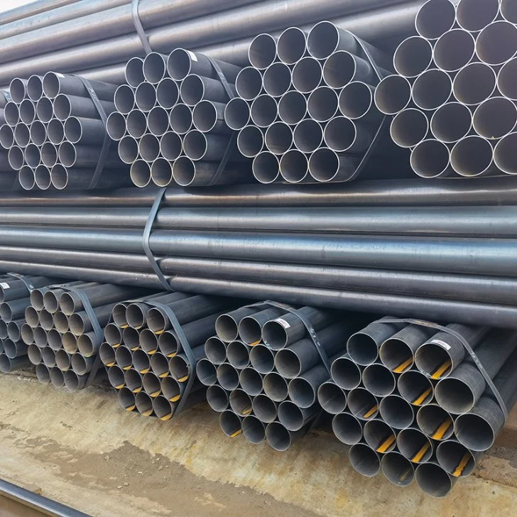 High Quality Large Avaiable ASTM A106 A53 Sch40 Q235A Q235B Q345 8mm 10mm API EMT Mild Fluid Water Gas Round Welded Hot Rolled Seamless Carbon Steel Pipe