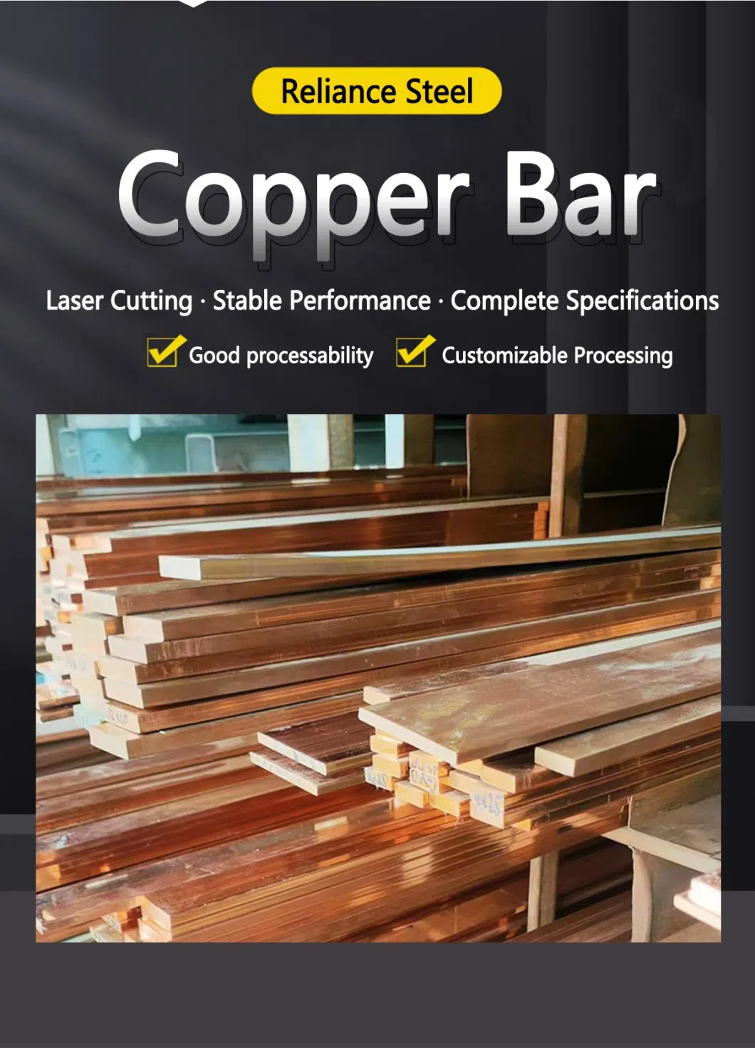 Low Price Copper Rod Bar Brass Round Bar 99.9% Copper Rod