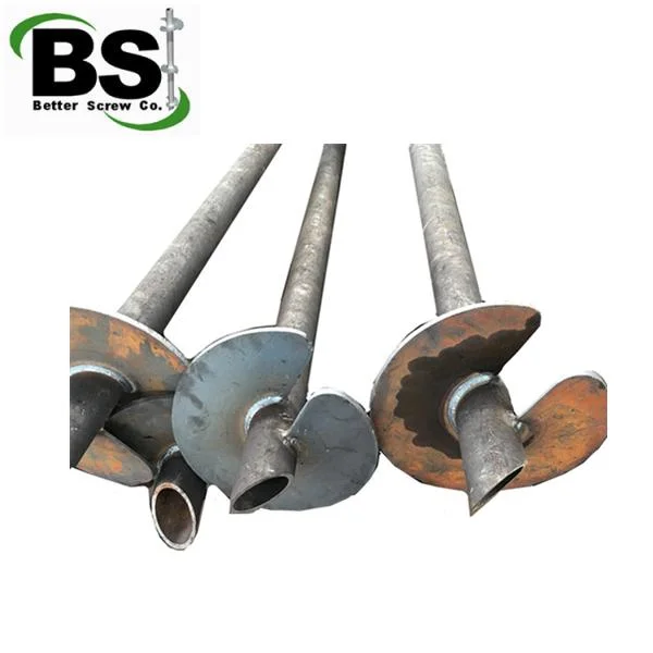 Round Screw Steel Piles Supporting Clothesline
