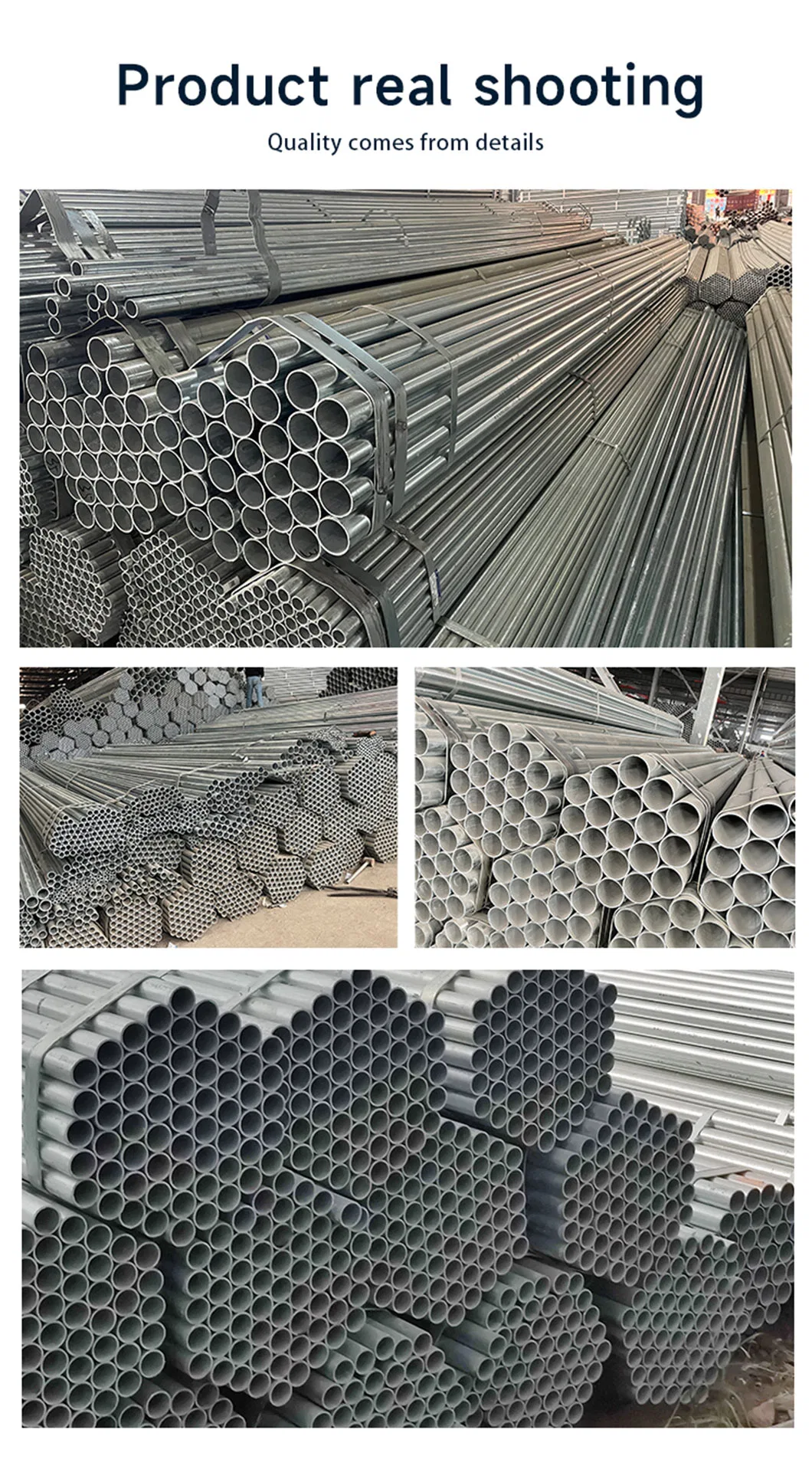 ASTM A36 S355 Gi Hollow Section Square/Round Steel Pipes Galvanized Round G. I Tube