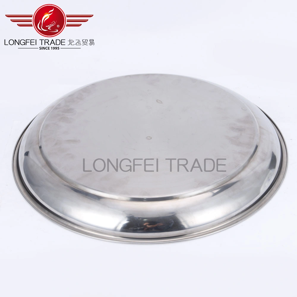 12/14/20 Inches Thai Style Flower Stainless Steel Round Plate