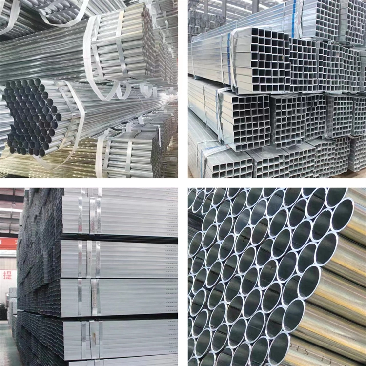 China Factory Gi Round Pipe ASTM A53 Sch 40 Hot Dipped 40X60 4 X 4 Inch Pre Galvanized Square 0.65 Rectangular Steel Pipe 1X1 Square Steel Tubing