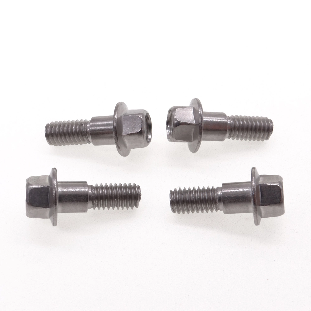 4*12 Stainless Steel Round Indented Hexagon Washer/Flange Head Half Thread/Tooth Screw