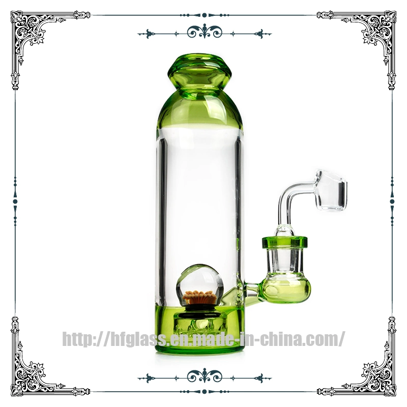 7 Inches Height Glass Oil Rig DAB Blown Hookah Ball Perc Green Percolater Waterpipe Wholesale Glass Smoking Water Pipe