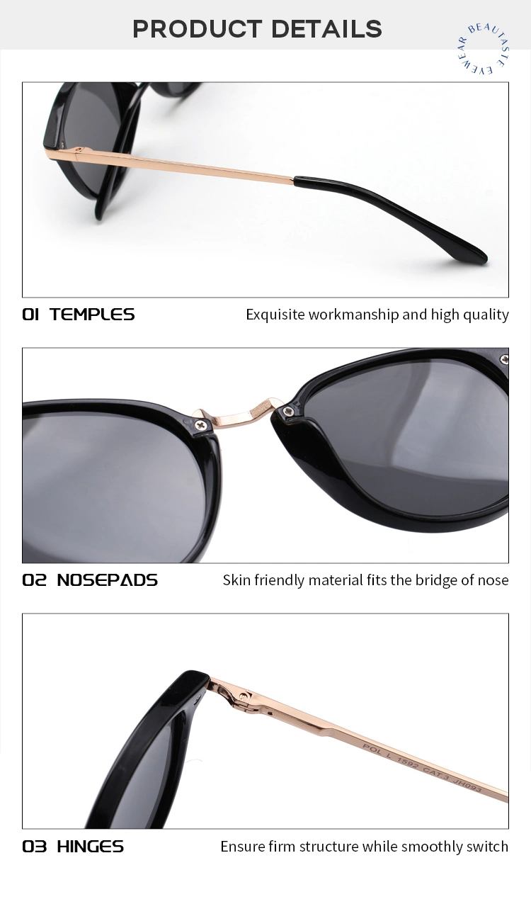 2023 Ready to Ship Fashion Custom Logo Stock Unisex Round Frame Sunglasses