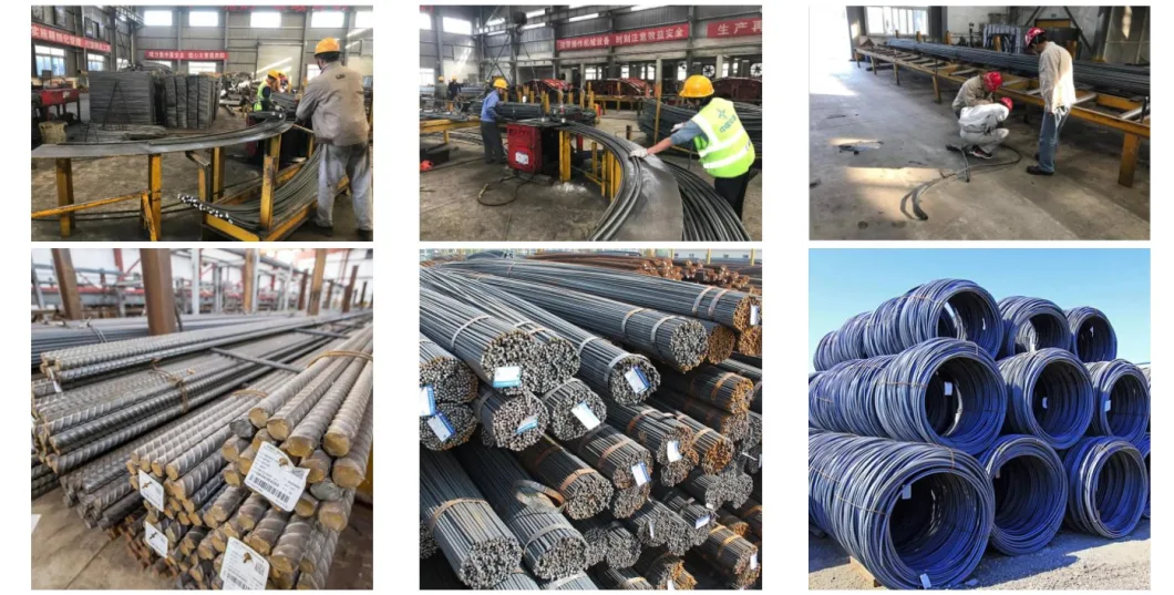 Construction Steel Rebar Iron Rod HRB400 HRB500 Hot Rolled Deformed Steel Bar Concrete Reinforced Steel Rebar