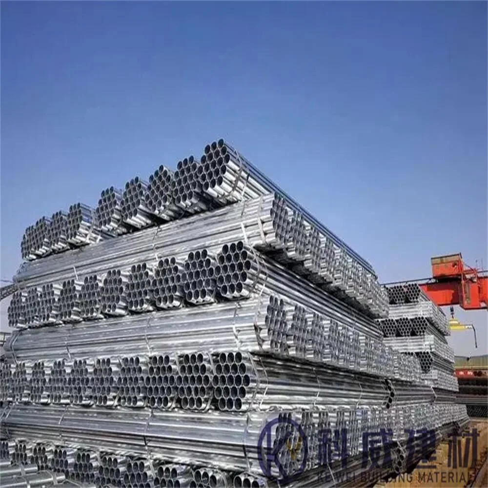 A53 Q195 Q235 Dx51d Dx52D Zinc Coated 80G/M2 Pre-Galvanized Steel Round Tube Pipe