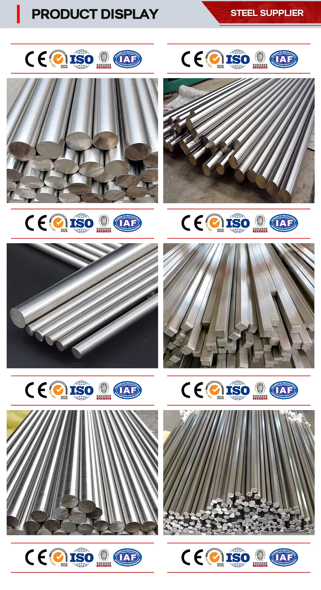 AISI 660 Stainless Steel Bar 1.4404 Round Bar AISI 304 316 321 Ss Bar