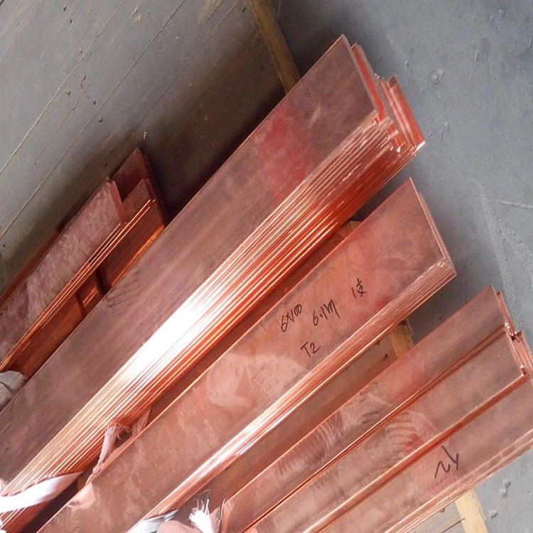 Pure Red Copper Round Rod C1100 T2 Cu-Dhp Copper Bar 8mm 10mm 16mm