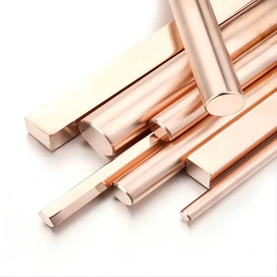 5mm 6mm 7mm 8mm Pure Copper Bar C10200 C11000 Brass Rod Round/Flat/Square