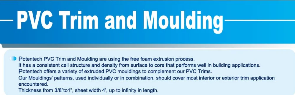 Home Decoration Leakage Proof PVC Quarter Round Moulding 3/4&prime;&prime;*3/4&prime;&prime;