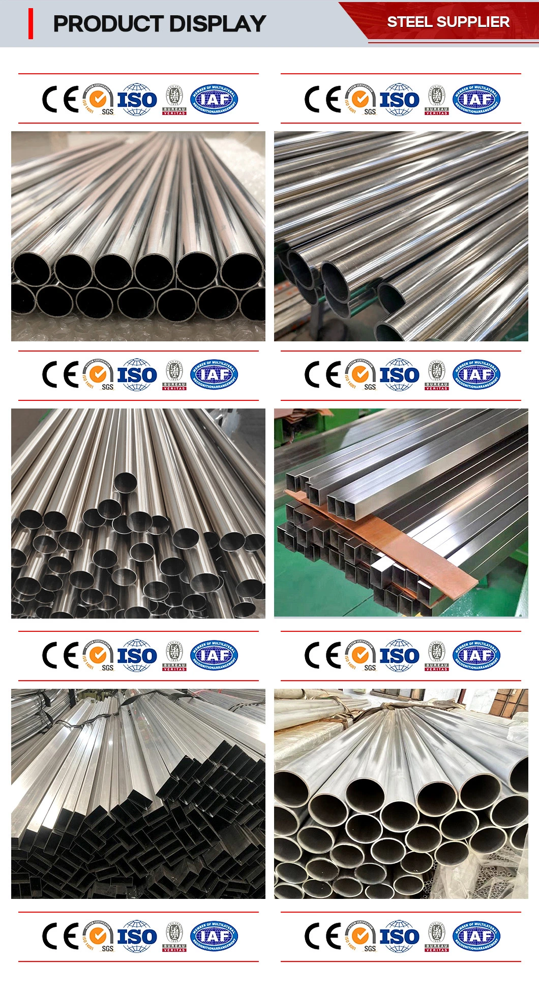 AISI Atsm 304 Round Stainless Steel Pipe Seamless Stainless Steel Pipe/Tube