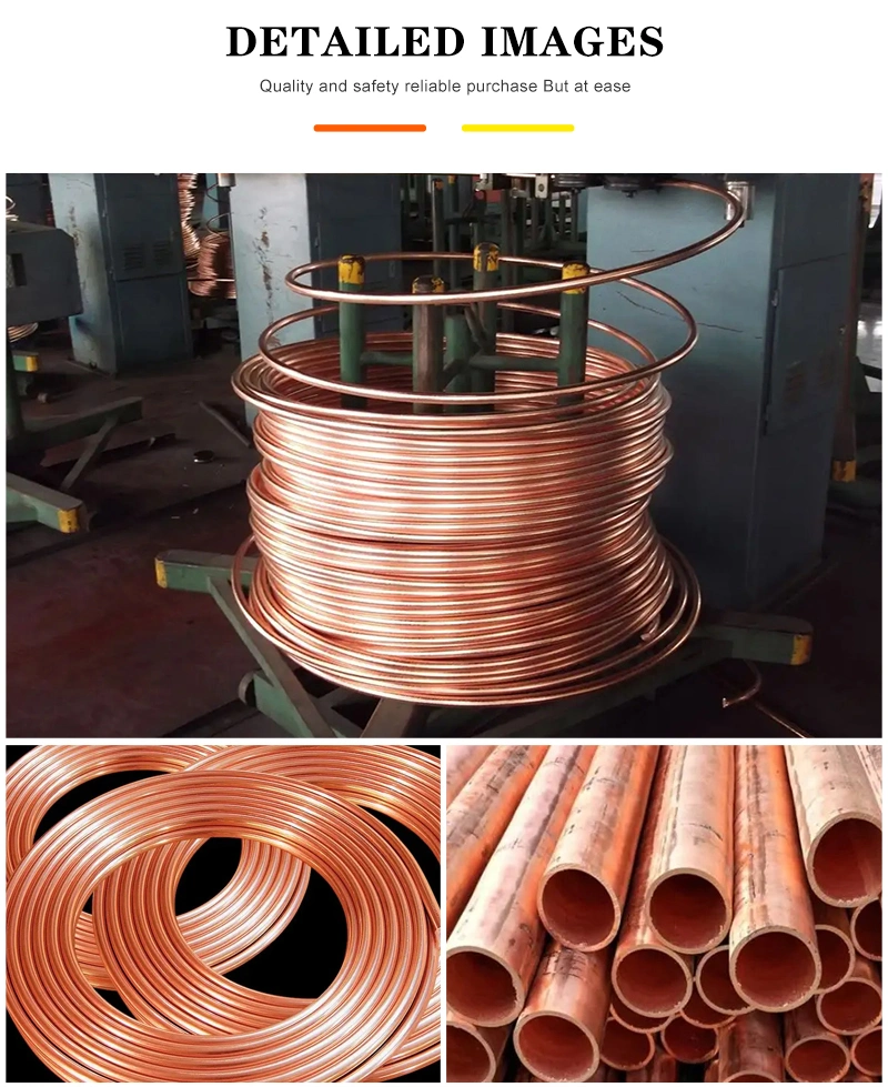 Wholesale Various Specifications Thin Wall Brass 8mm Copper Tubing Pipe Refrigeration Copper Tube