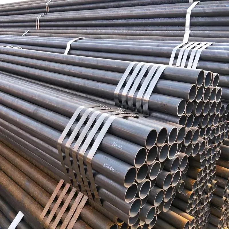 Q235 Q345 ASTM Carbon ERW Mild Iron Round Welded Seamless Steel Pipes Carbon Steel Tube