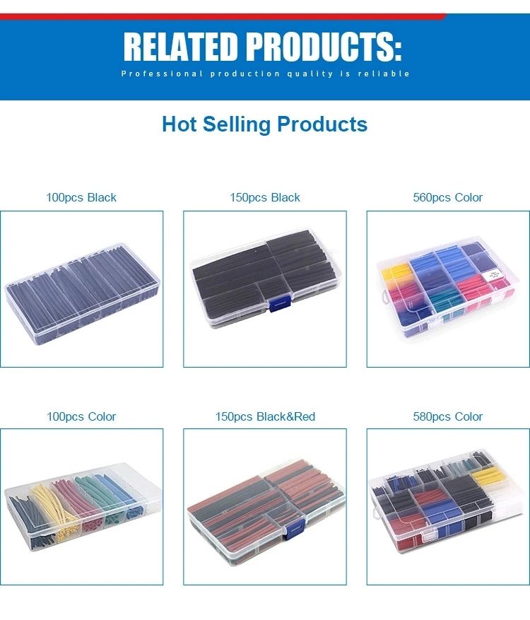 Hampool Popular Wholesale Single Wall PE Colored Heat Shrink Tubing Kit