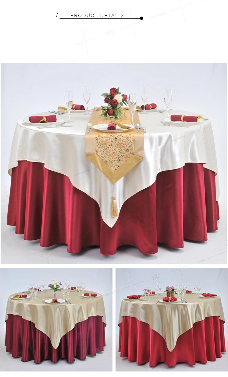Customized Size 108 Inch Round Polyester Tablecloth Ivory Banquet Tablecloth Round 108 Linen