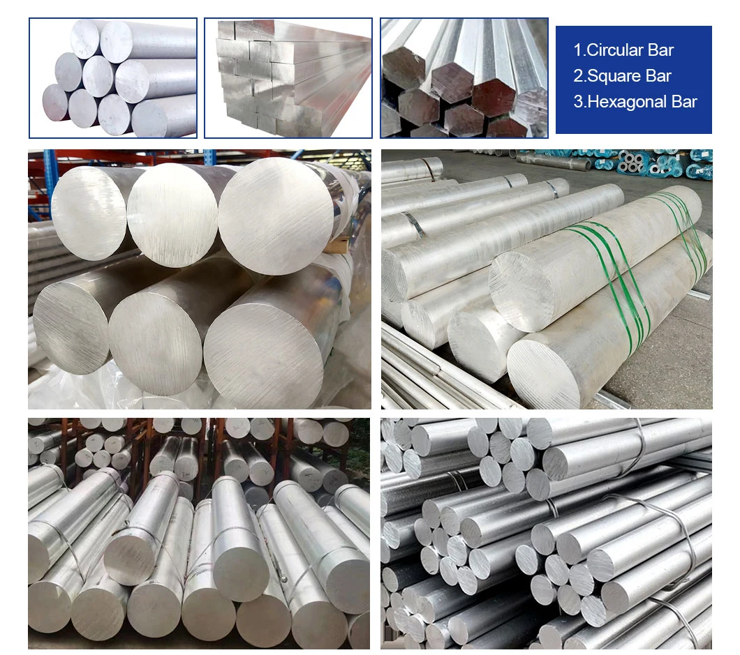 5052 5083 5182 5754 T4 T6 Extruded Solid Aluminum Profile Bar Round Solid Rod Bar for High Quantity