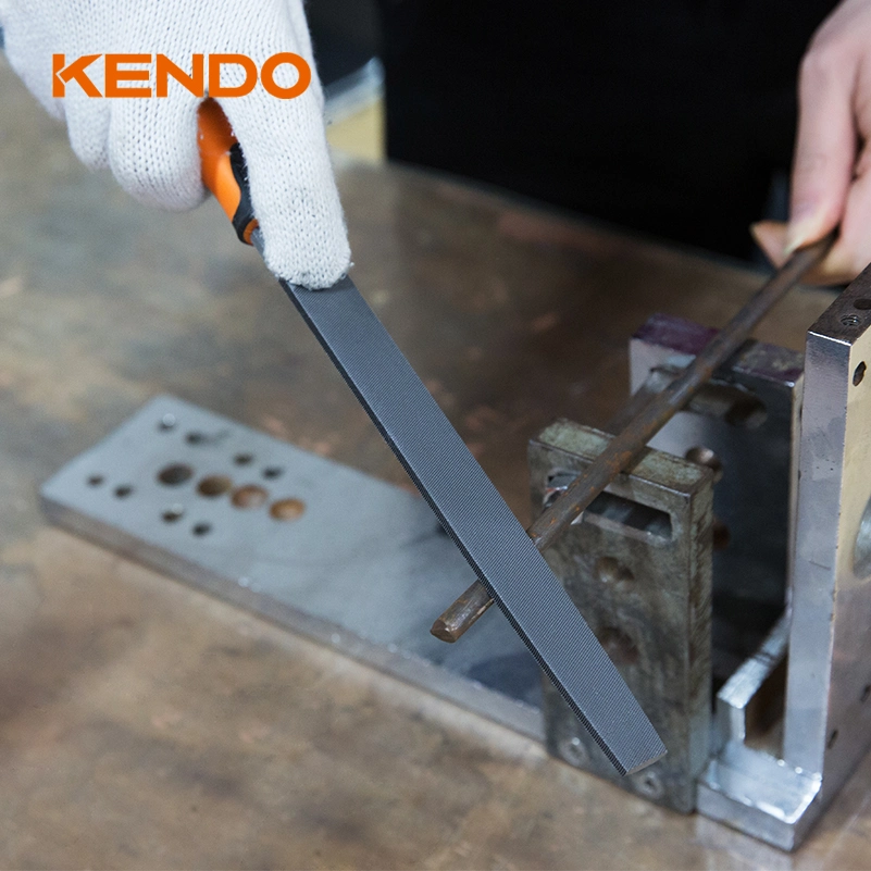 Kendo Half Round Steel File with Ergonomic Non-Slip Soft Grip