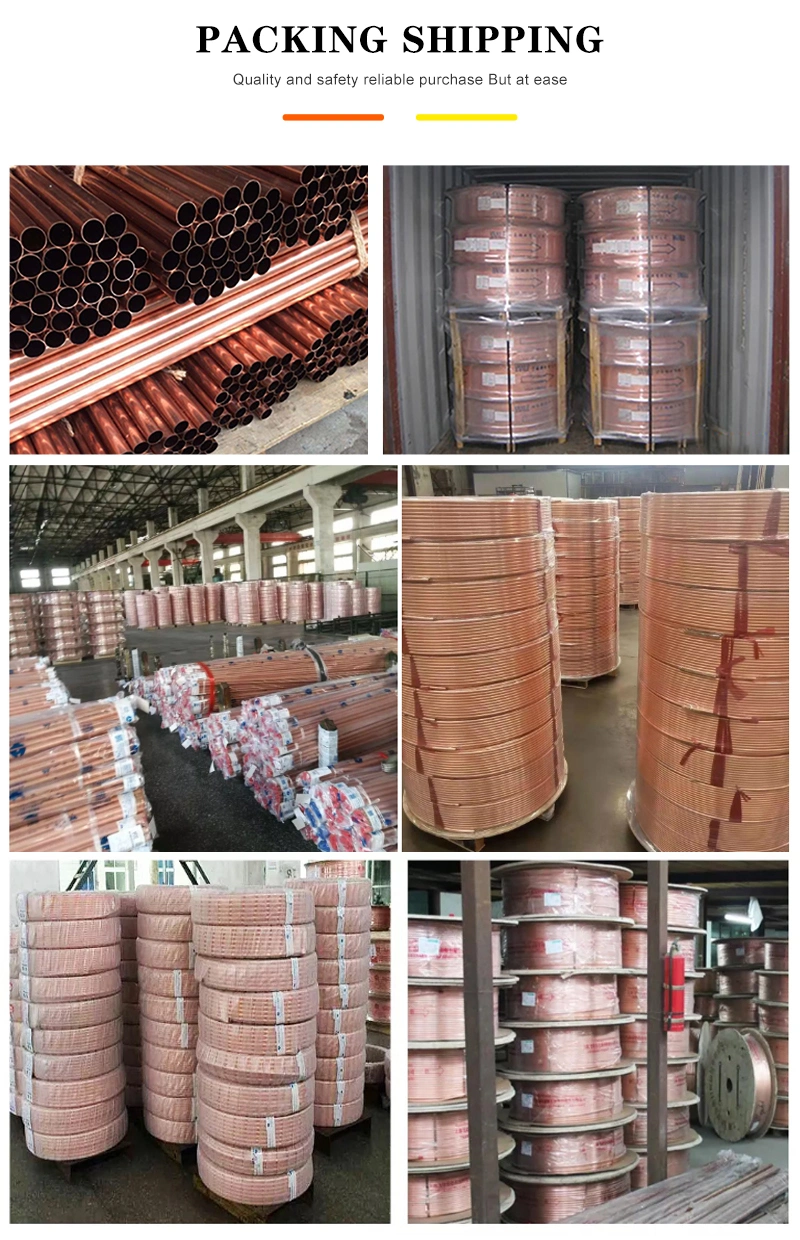 Wholesale Various Specifications Thin Wall Brass 8mm Copper Tubing Pipe Refrigeration Copper Tube