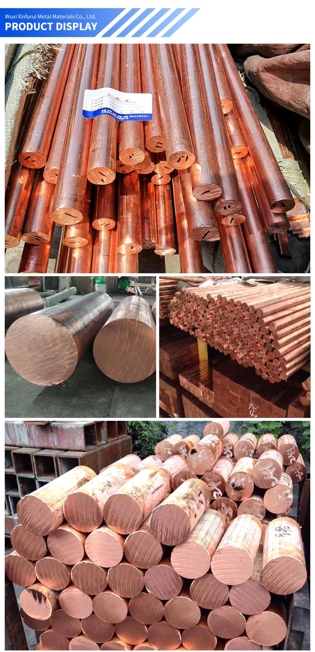 C11000 C101 Dia 2-90mm Round Rod Copper Bar Hard Half-Hard 99.9% Pure Copper Red Copper on Sale