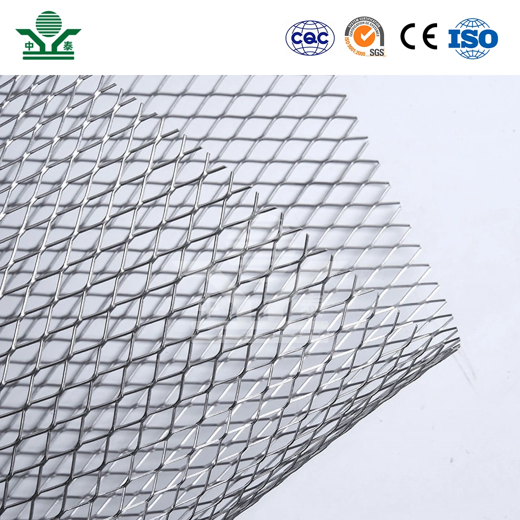 Zhongtai Brass Plate Stainless Steel Sheet Material Grating Galvanized Expanded Metal Mesh China Manufacturers 0.6mm 0.8mm Diameter Black Expanded Metal