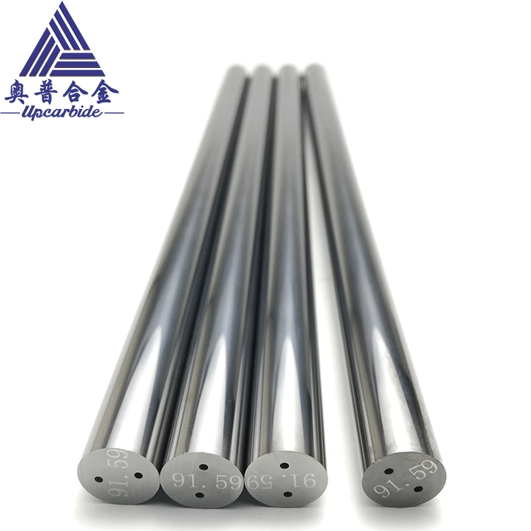 17*330mm Solid Tungsten Carbide Rods with 2 Helical Coolant Holes