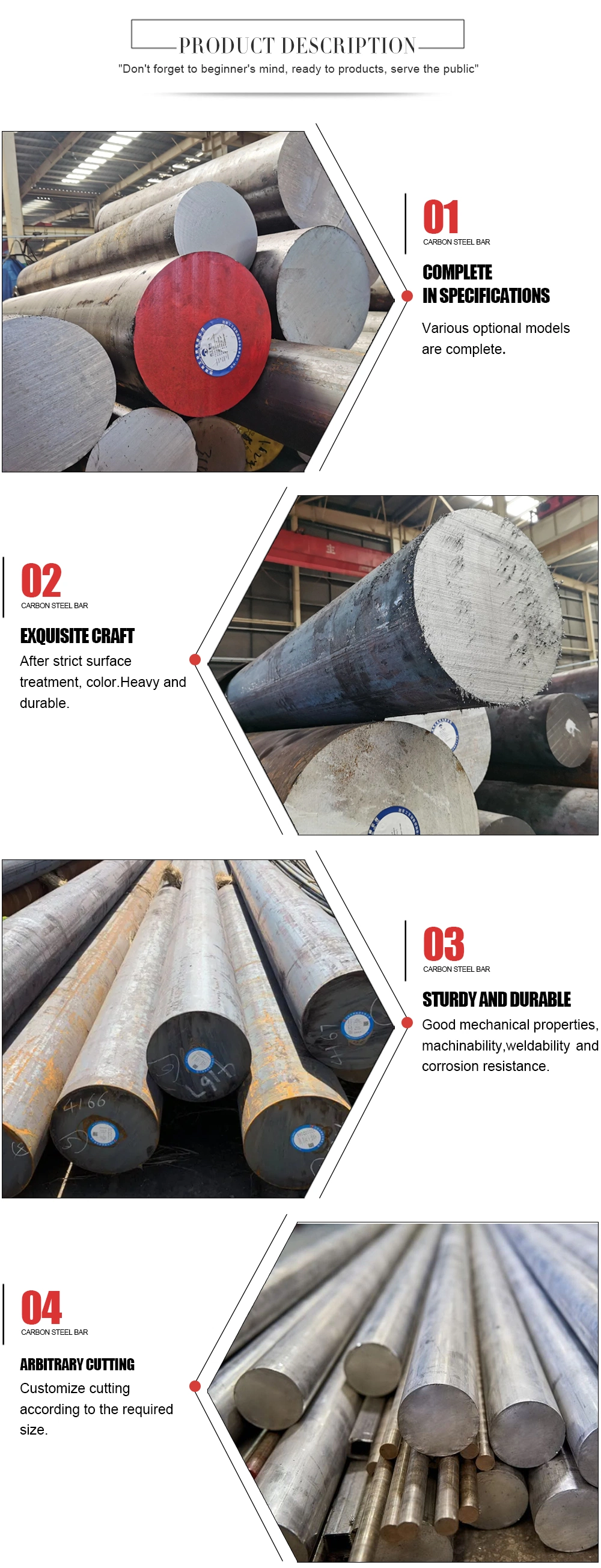 Top Quality 20cr 40cr 50cr Material Round Steel for Structure