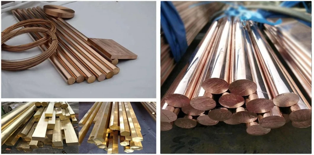 Metal Rod Brass Copper Bar Round Solid Bronze Brass Bar in Stock