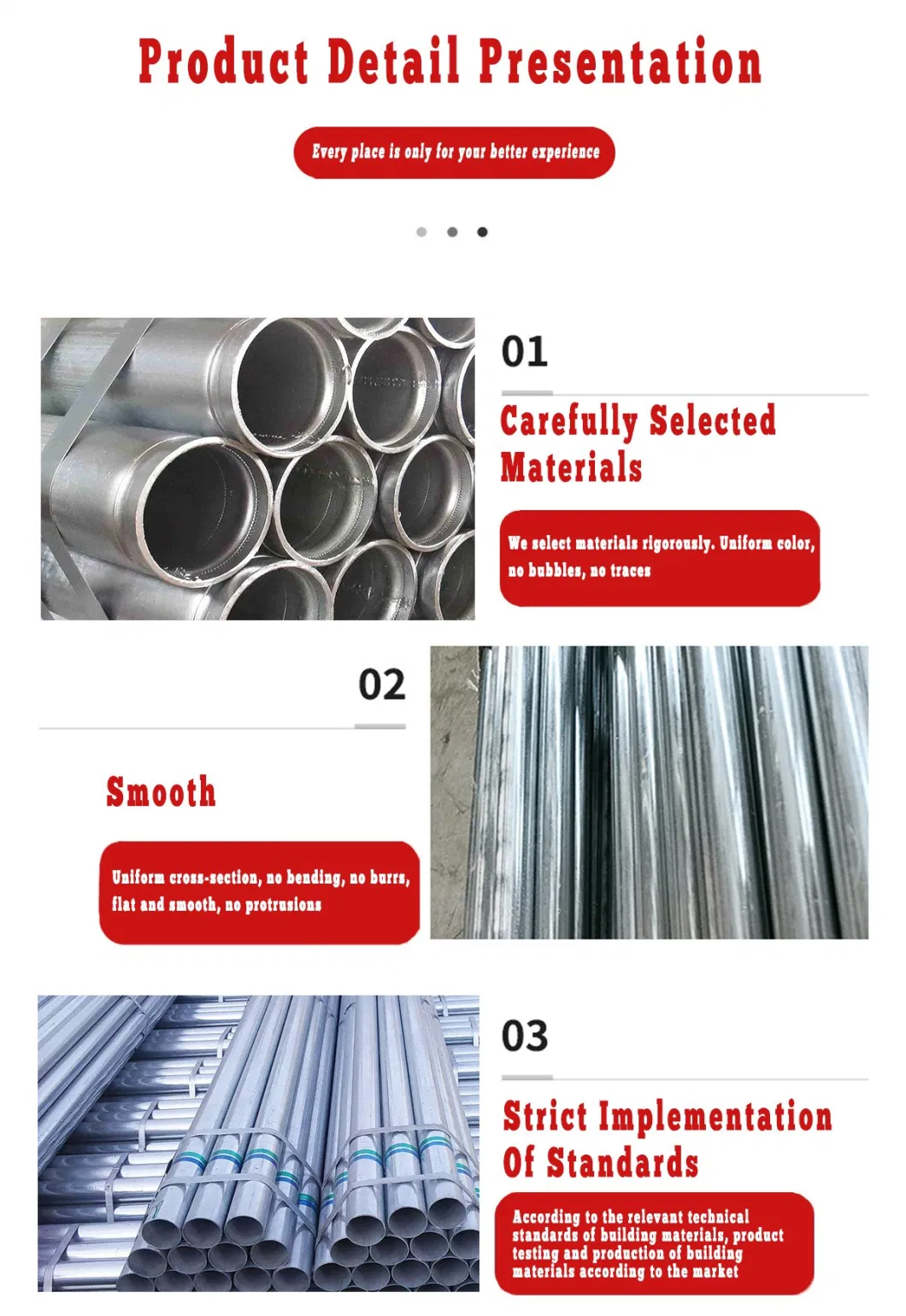 Hot Dipped Galvanized Iron Round Tube/Pipe/Tubular Galvanized Carbon Steel Pipe