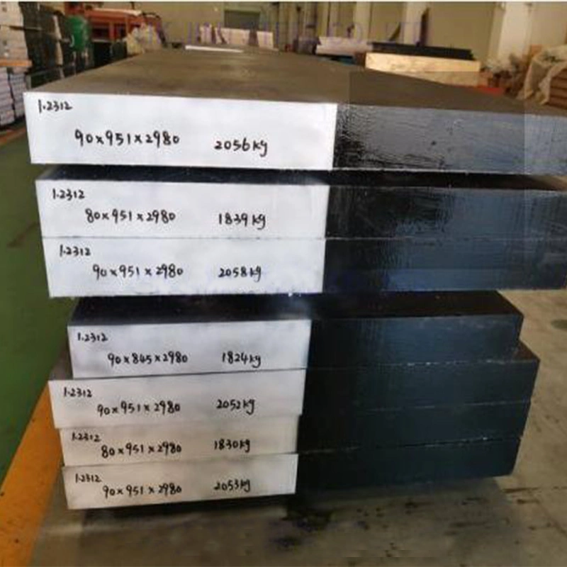 Stock 1.2312 40crmnmos8-6 Black Surface/Milled Surface Four Sides Cut Flat Pre-Harden Tool Steel Round Bar 2312 618s Steel