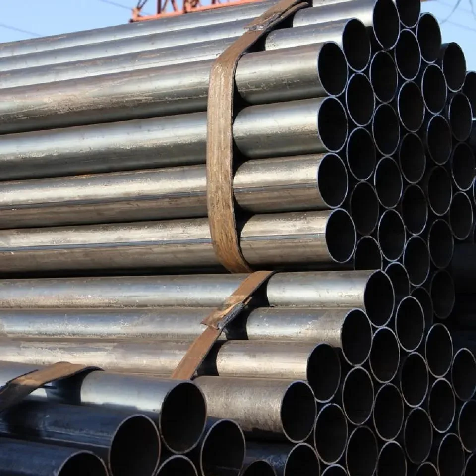 Q235 Q345 ASTM Carbon ERW Mild Iron Round Welded Seamless Steel Pipes Carbon Steel Tube