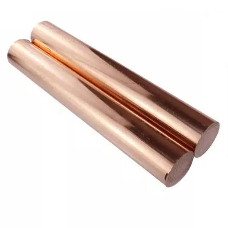 ASTM 5mm 6mm 99.99% Pure C11000 C12200 C2100 Brass Round Flat Busbar Copper Bar for Sales