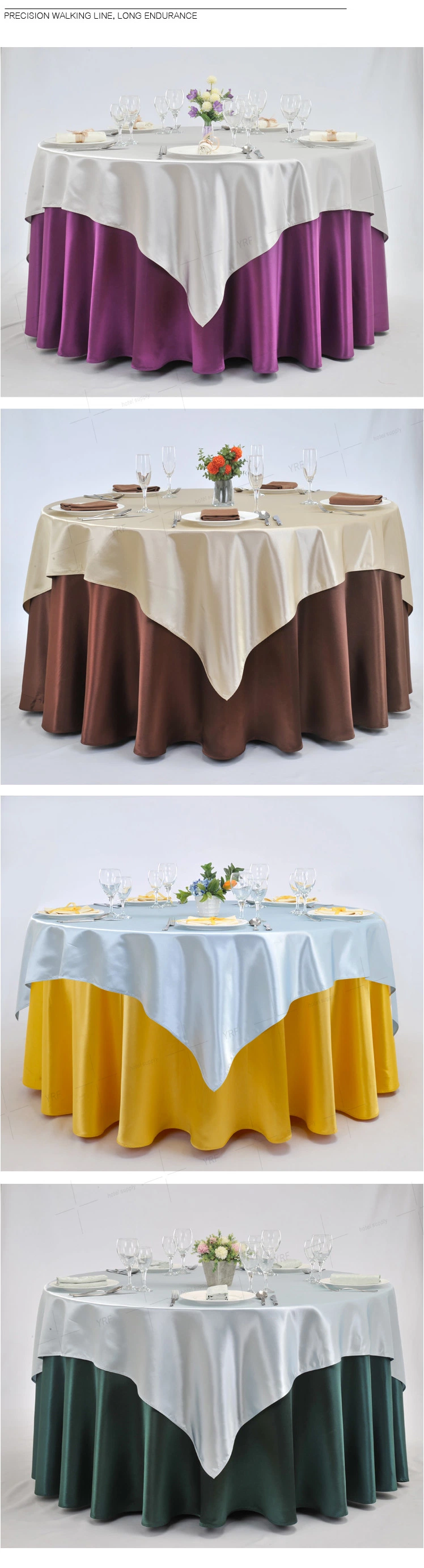 Customized Size 108 Inch Round Polyester Tablecloth Ivory Banquet Tablecloth Round 108 Linen