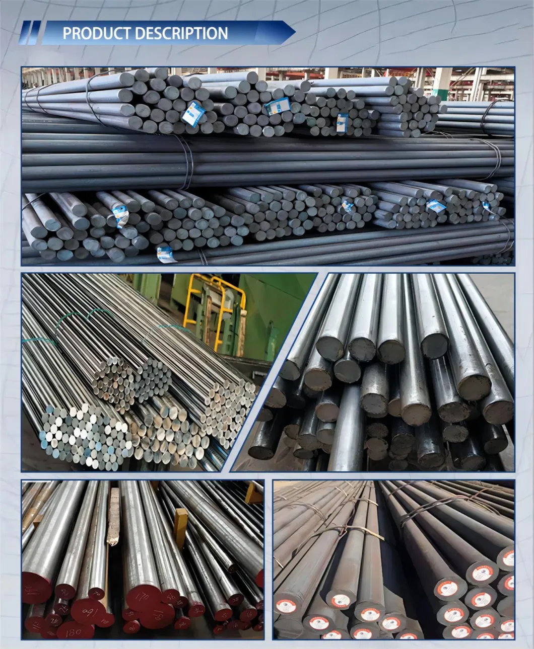 China Supplier Factory Price Carbon Steel Rod 8mm 10mm 15mm Mild Steel Round Bar Carbon Steel Bar