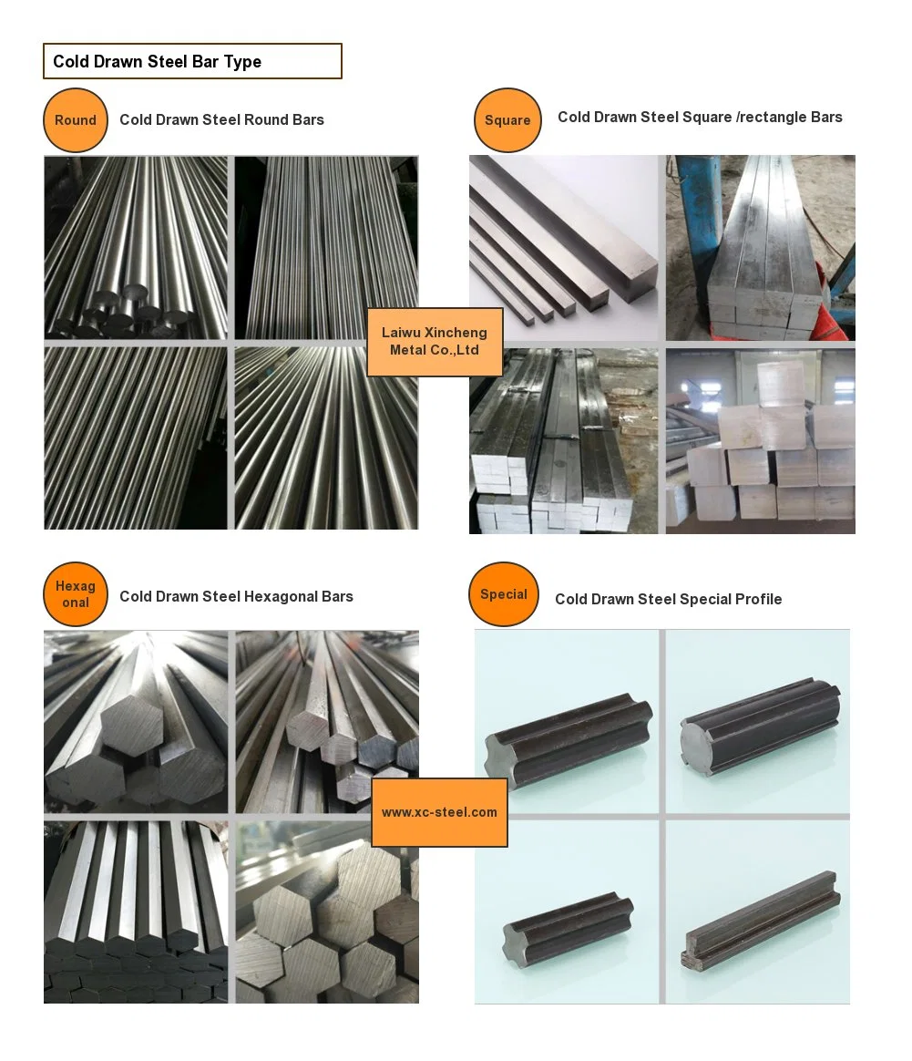 12L14 1214 1215 Cold Drawn Free Cutting Steel Round Bar and Hex Bar