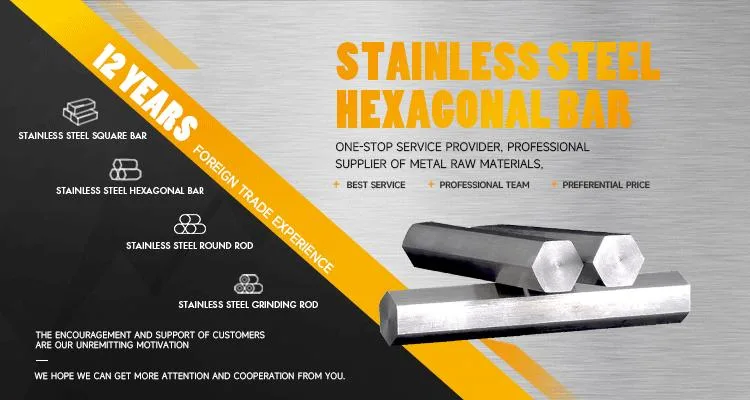 309S 316 321 904L 4mm 6mm 8mm Hexagonal Stainless Steel Bar Rod