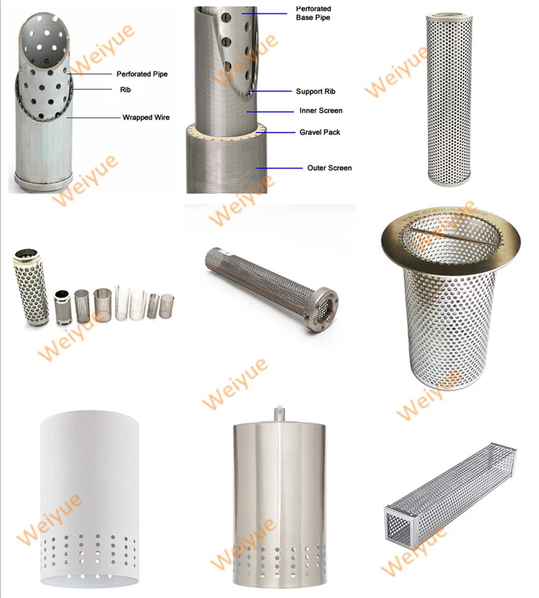 50mm 2 Inch Stainless Steel Round Hole Perforated Exhaust Tube