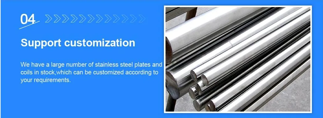 SUS ASTM 201 303 303cu 304L 304f 316 316f 310 310S 904L 2507 3mm 4mm Customize Bright Surface Stainless Steel Round Rod Bars Price for Sale