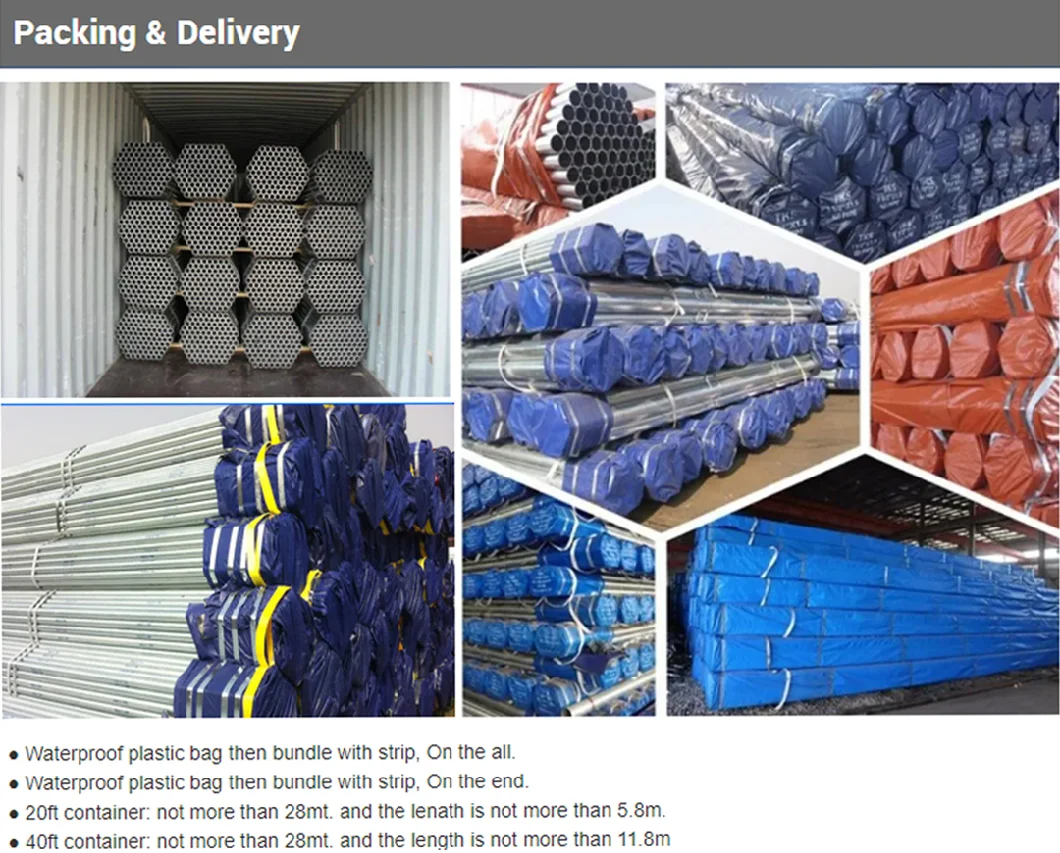 High Quality Hot DIP Round Steel Pipe Galvanized Steel Pipe ERW Steel Pipe