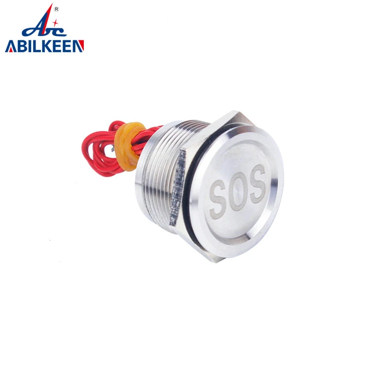 Metal Round 19mm 24V Piezo Switch 1no Momentary IP68 Metal Waterproof Piezo Switch Aluminum Alloy Stainless Steel Optional