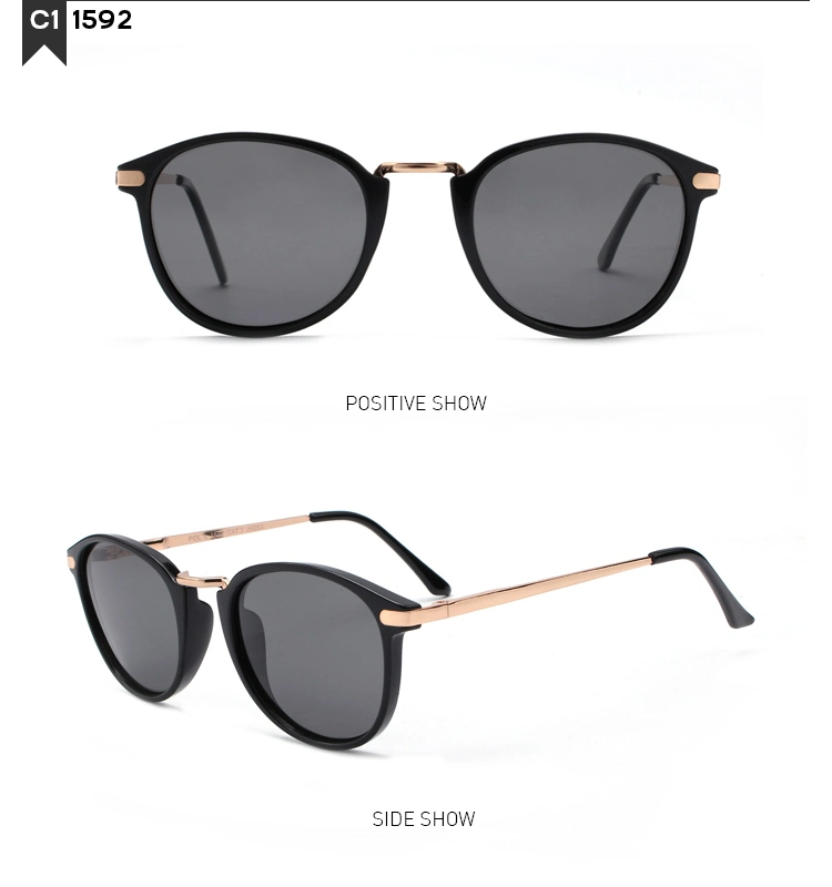 2023 Ready to Ship Fashion Custom Logo Stock Unisex Round Frame Sunglasses