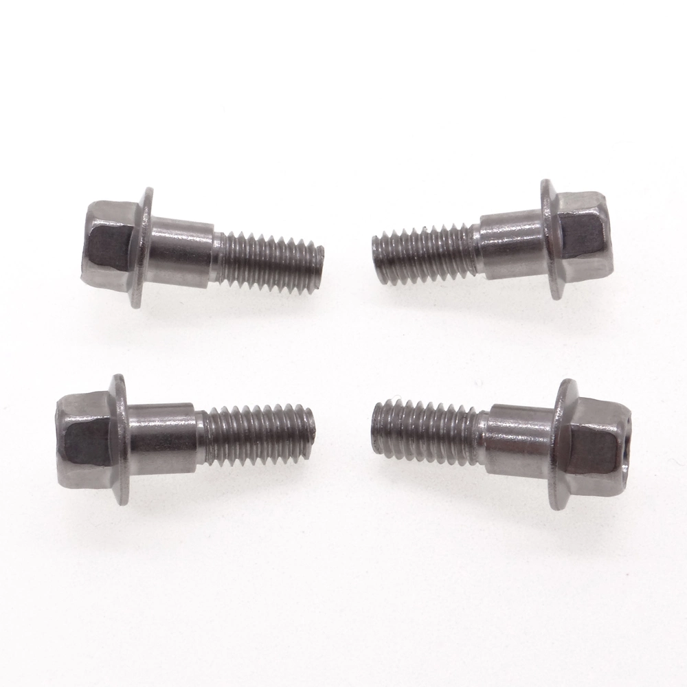 4*12 Stainless Steel Round Indented Hexagon Washer/Flange Head Half Thread/Tooth Screw