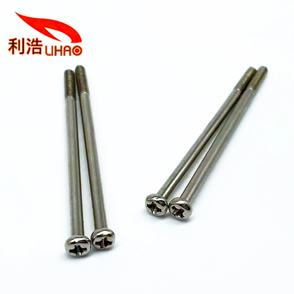 2*39mm White Nickel-Plated Carbon Steel Phillips/Crosss Pan / Round Head Half Thread/Tooth Screw