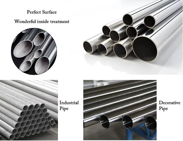 China Manufacturers Low Price Polished 8&quot; 16 Gauge Food Grade 304 2 Inch 2mm Sch20 Thick Stainless Steel Pipe