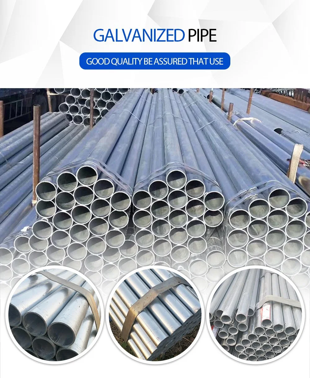 40*8 60*15 Customized Galvanized Round Pipe for Fire Protection